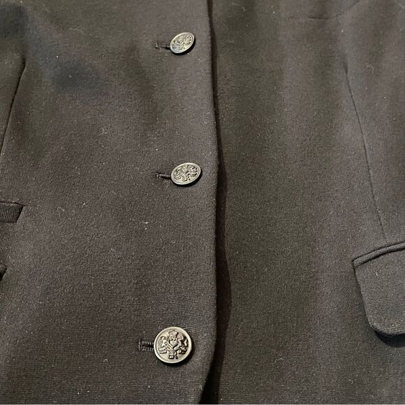 Banana Repuiblic Band-Collar Blazer Button Front Black Preppy Women's - Picture 7 of 14